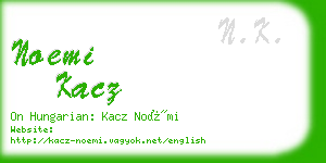 noemi kacz business card